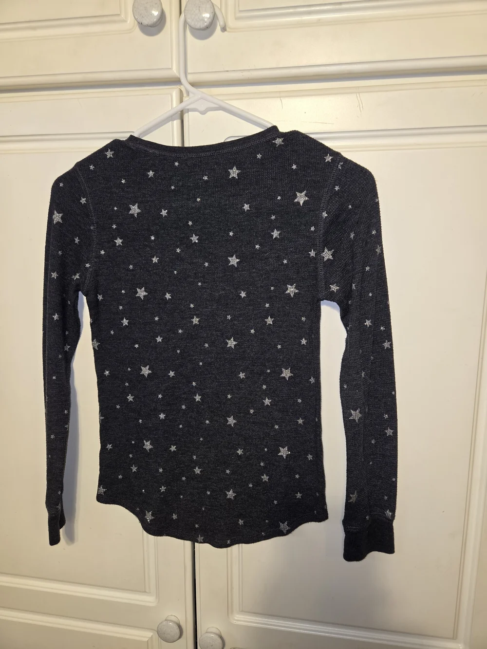 Old Navy Girls' Black Long-Sleeve Star Print Tee